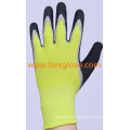 13 Gauge Nylon Liner, Latex Coating, Double Coated, Full Thumb Coating, Sandy Finish Glove